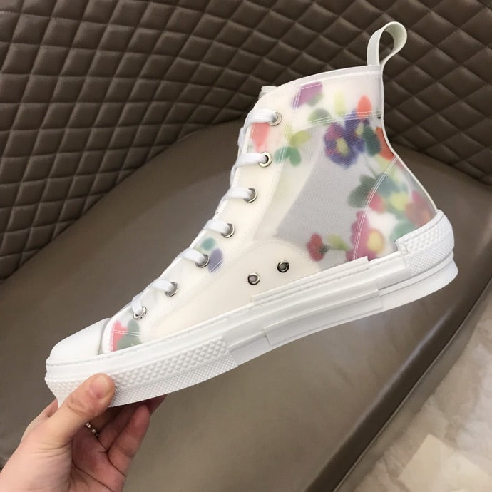 Christian Dior B23 White Floral Print HIGH-TOP SNEAKER