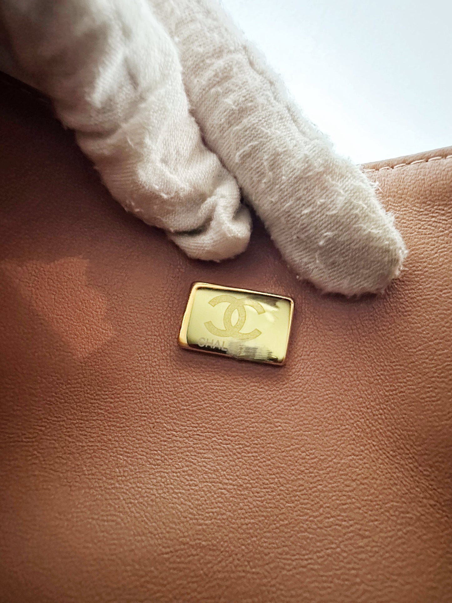 Chanel Small Lambskin Classic Double Flap Bag Dark Beige LGHW