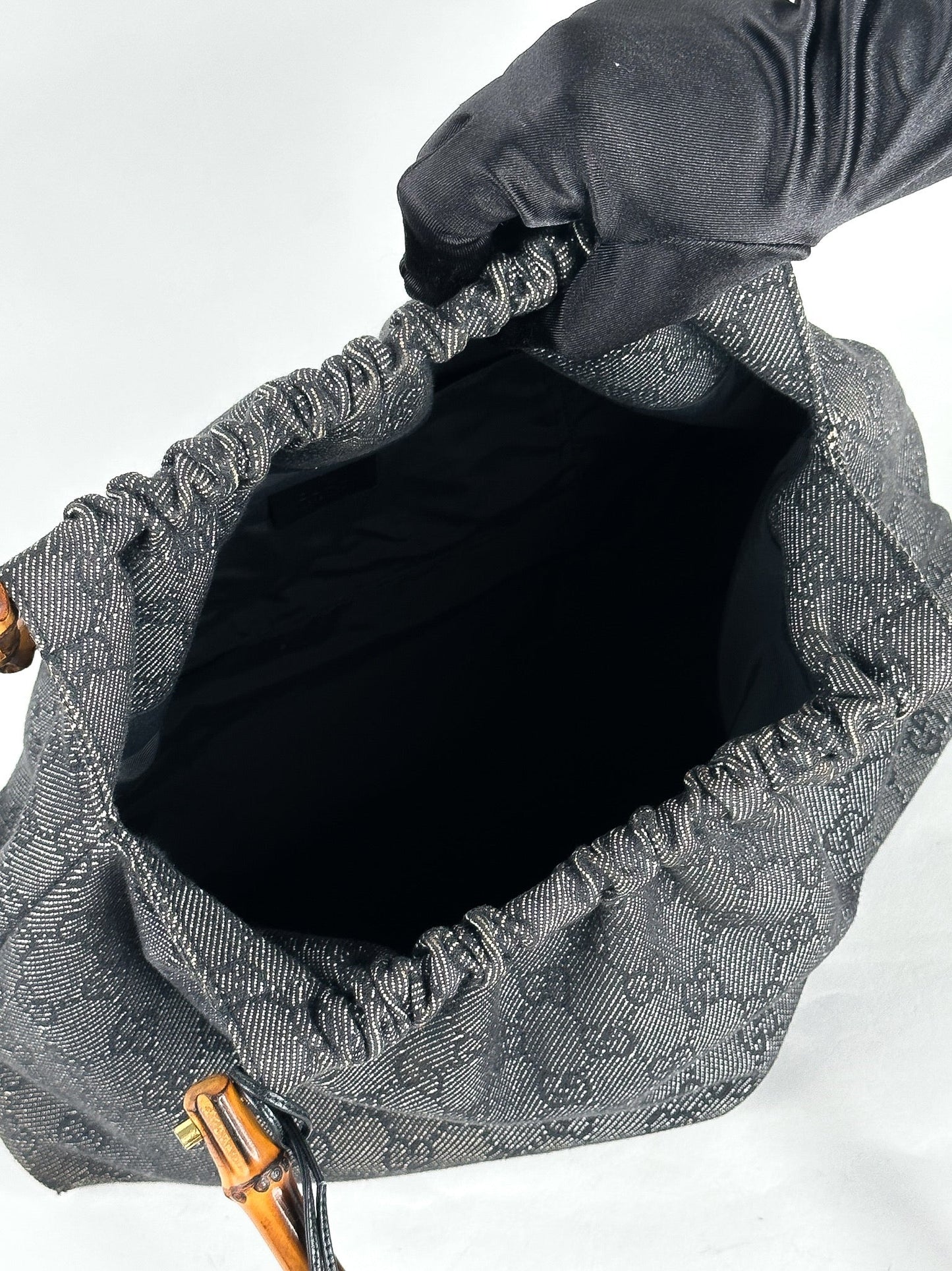 Gucci Bamboo GG Canvas Handbag