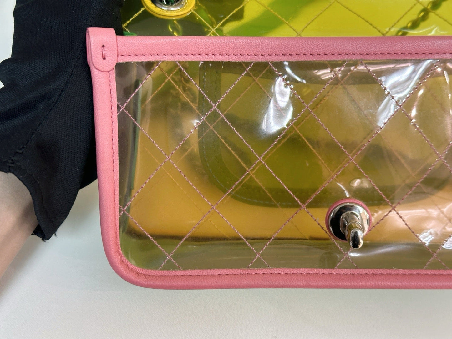 Chanel Yellow Coco Splash PVC Small Flap Bag holo 2589