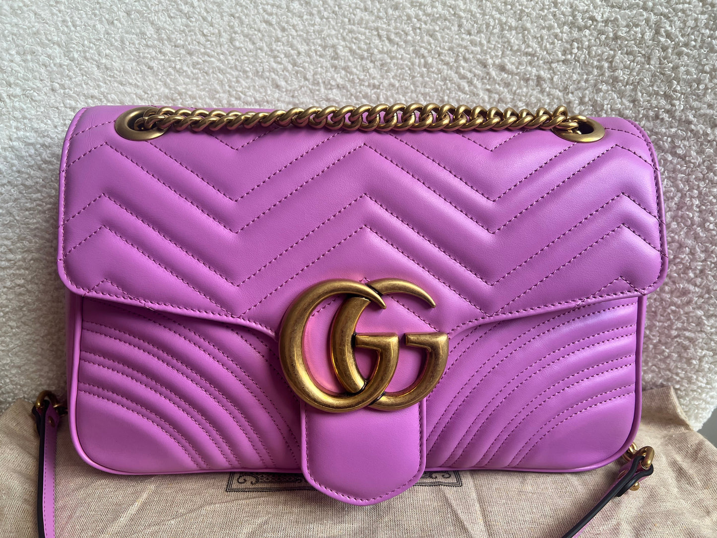 Gucci GG Pink Medium Marmont Small Shoulder Bag (RRP £2,230)