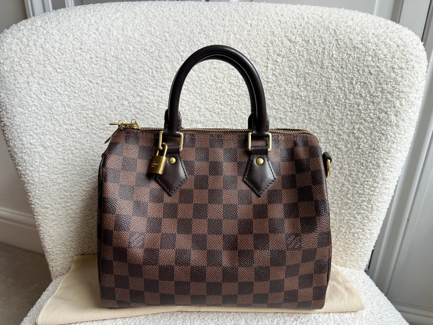 Louis Vuitton Speedy 25 Bandouliere Damier Ebene (RRP £1,420)