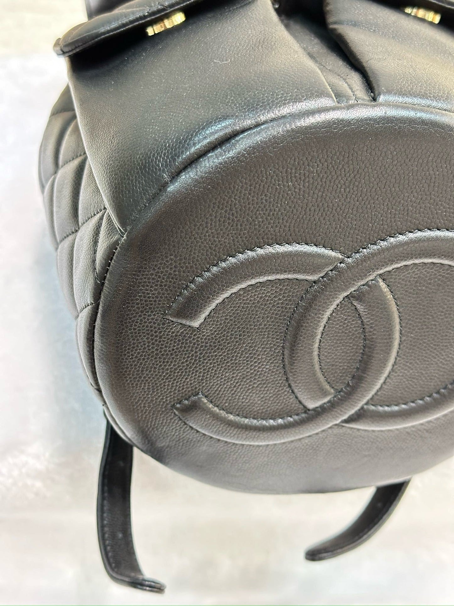 Chanel Caviar Quilted Pockets Backpack Black