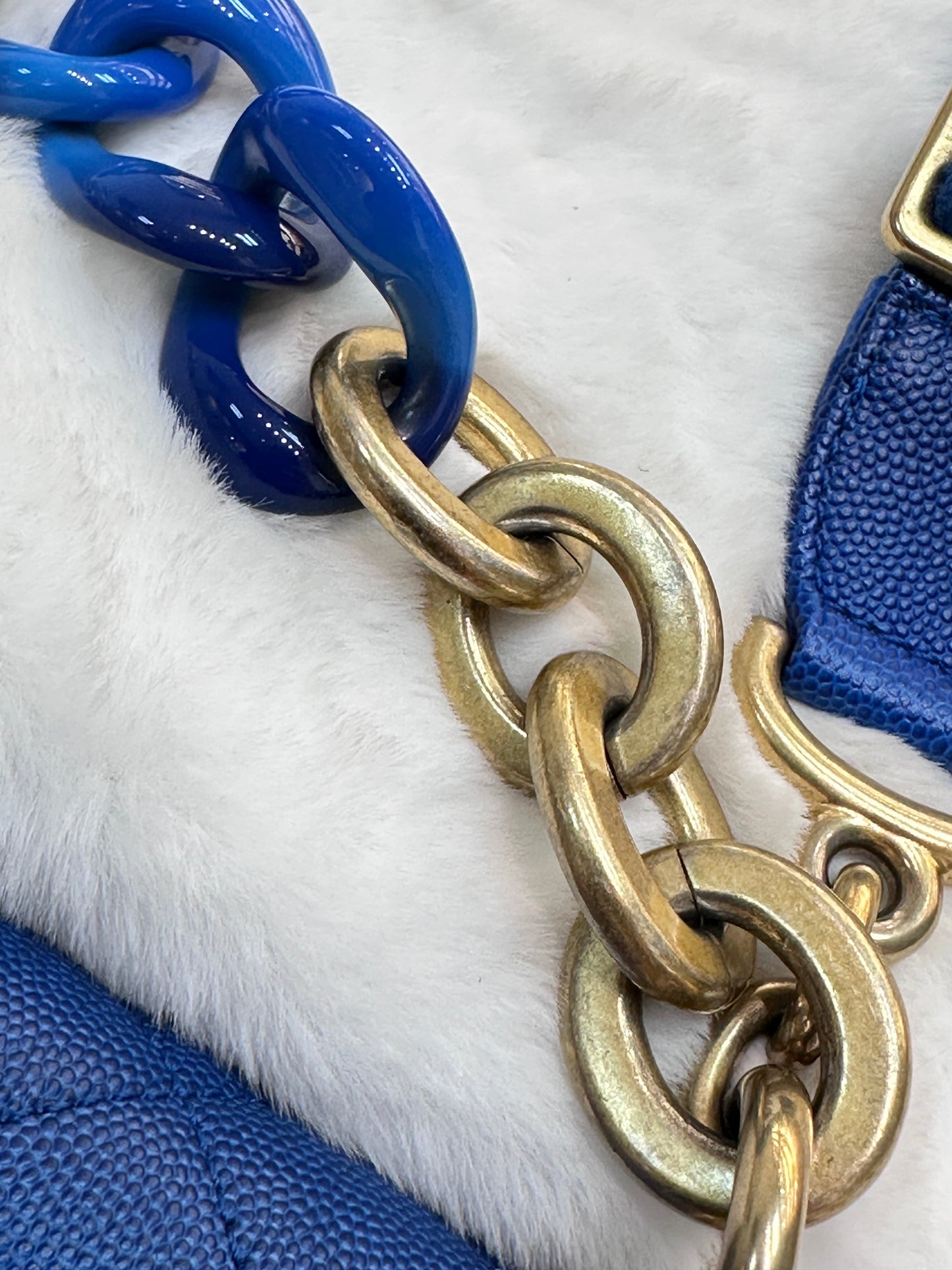 CHANEL Caviar Quilted Small Sunset On The Sea Flap Blue
