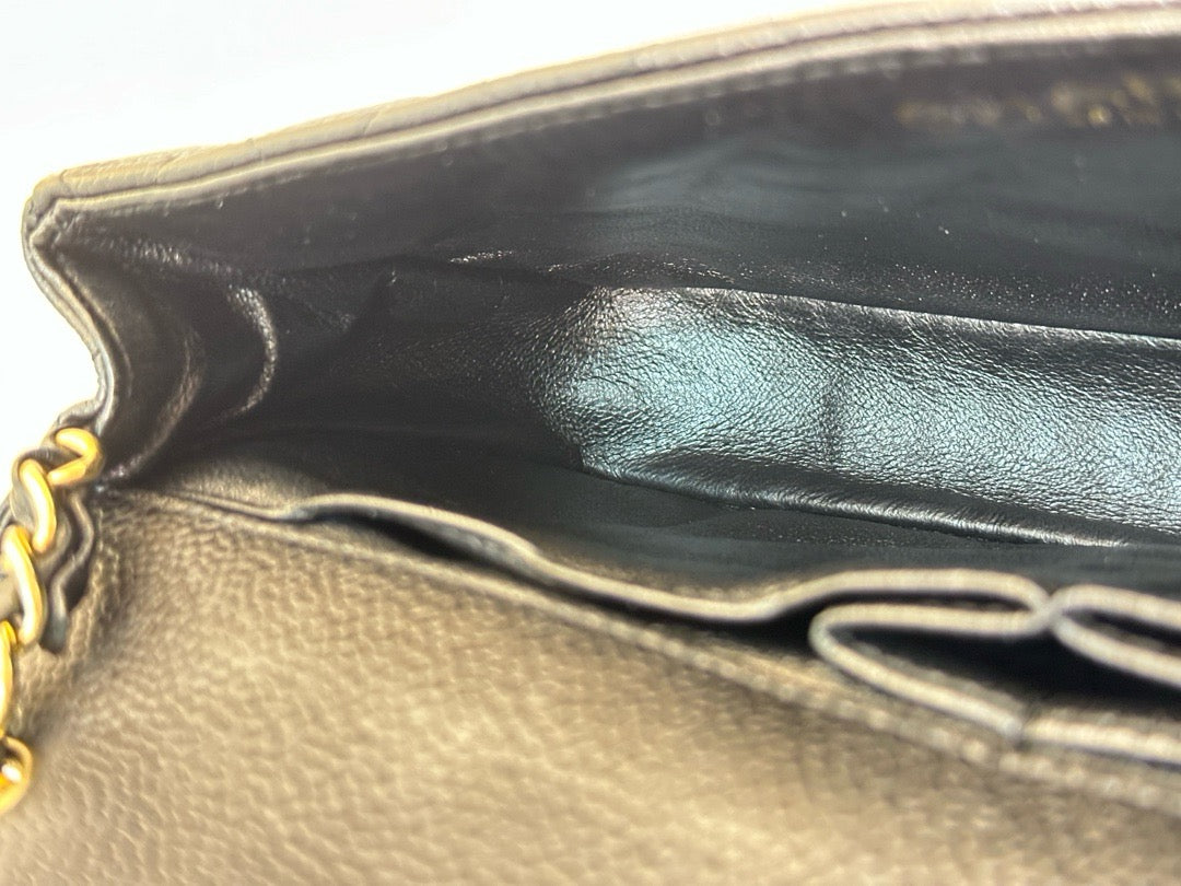Chanel Caviar East West Flap Bag Black GHW holo 1304 db