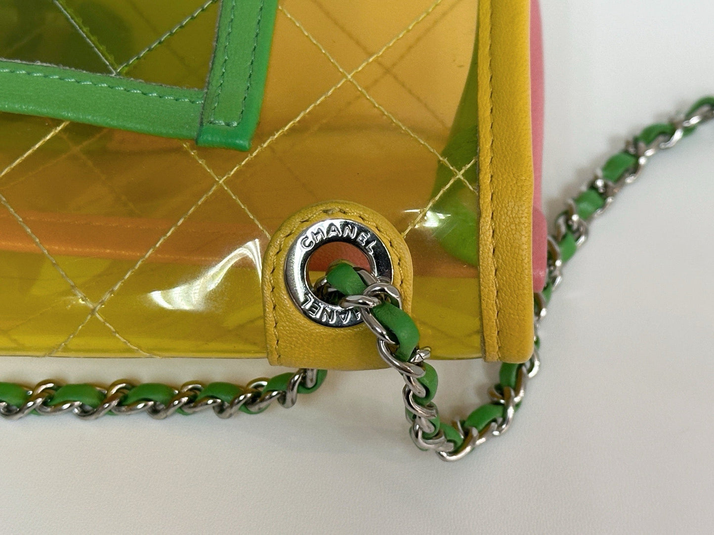 Chanel Yellow Coco Splash PVC Small Flap Bag holo 2589