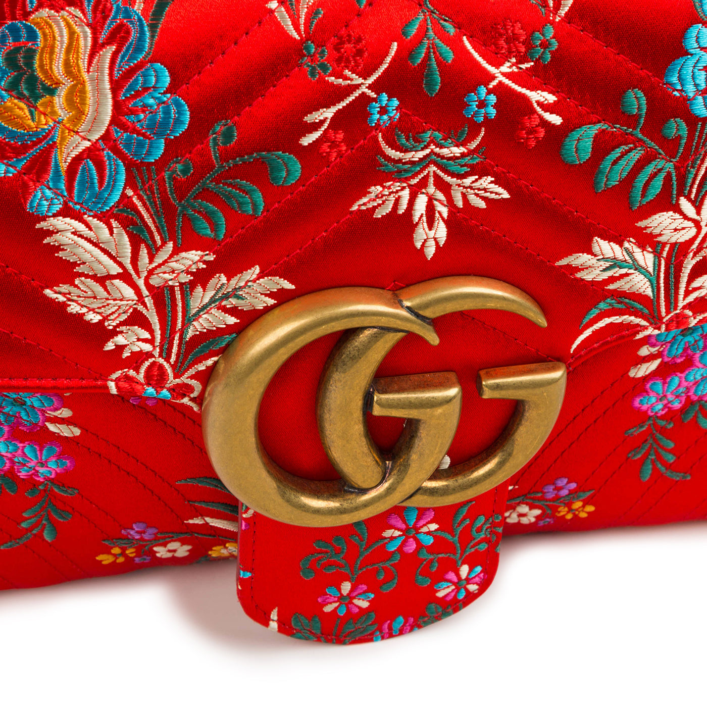 Gucci GG Marmont Floral-Jacquard Bag