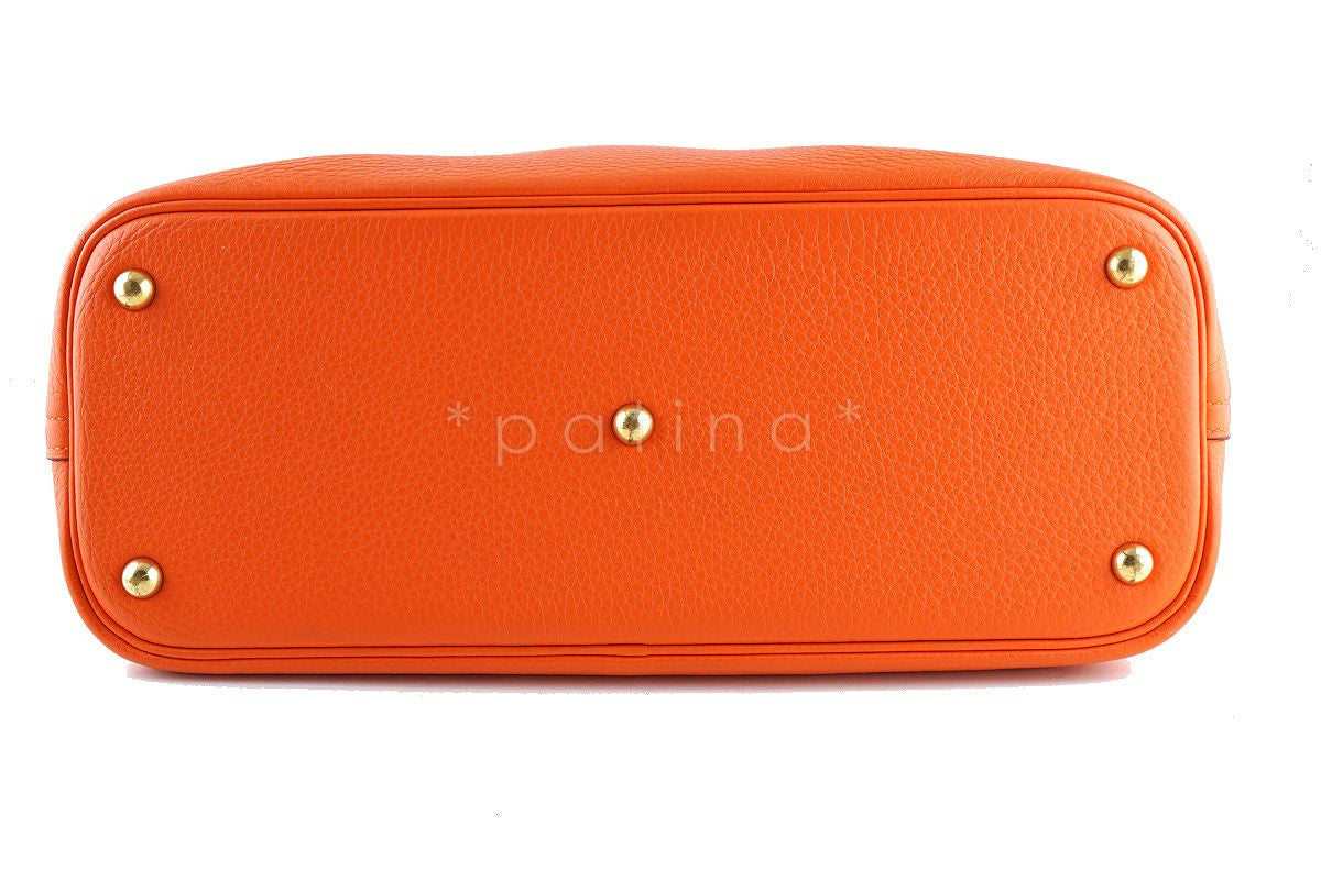 Hermes Orange 35/37cm Bolide Shoulder Tote Bag