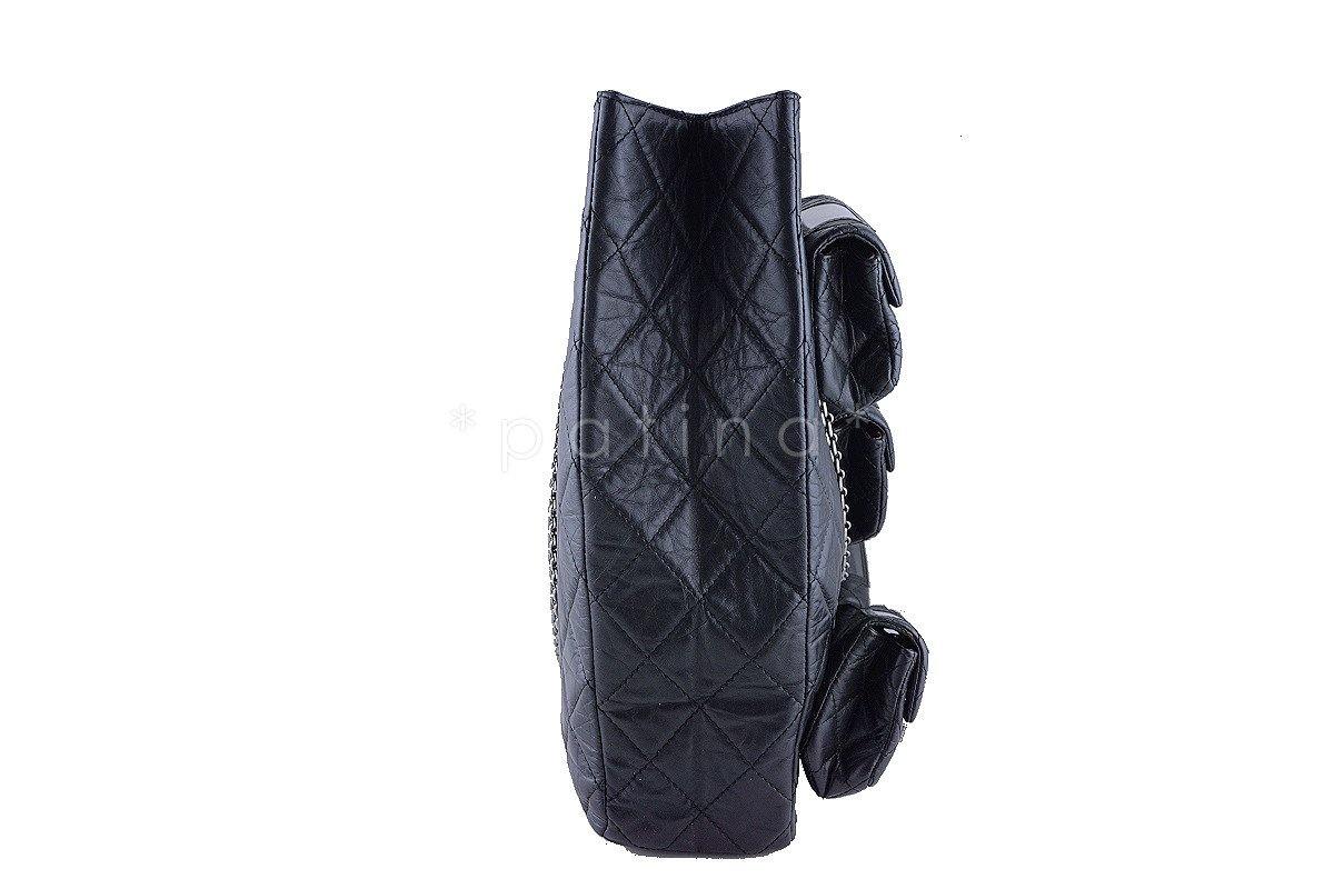 $8,000 Chanel Black Legendary Runway 5 Pocket Reissue Tote Bag