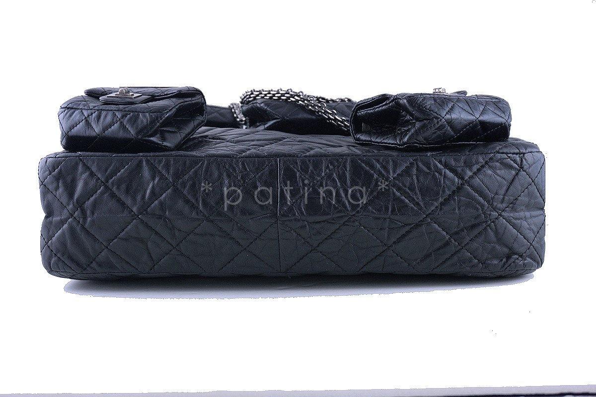 $8,000 Chanel Black Legendary Runway 5 Pocket Reissue Tote Bag