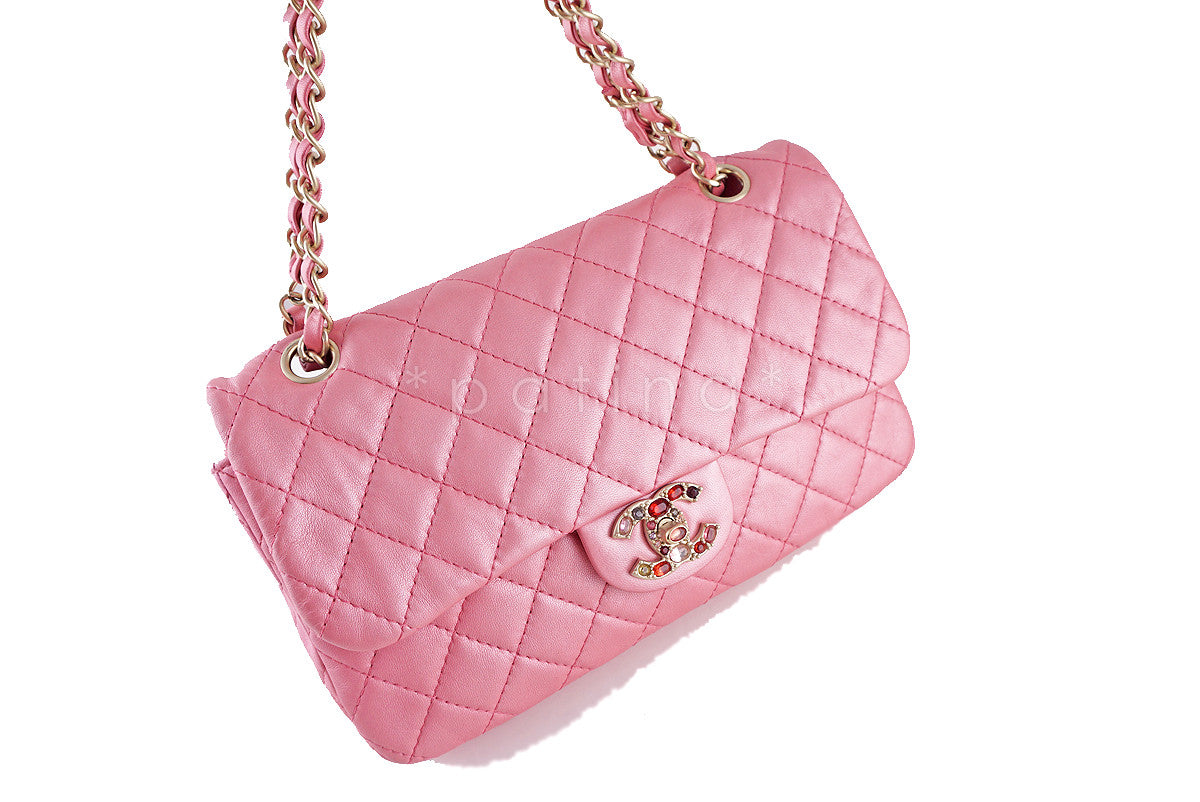 Chanel Limited Pearl Pink Precious Jewel Classic Flap Bag J38