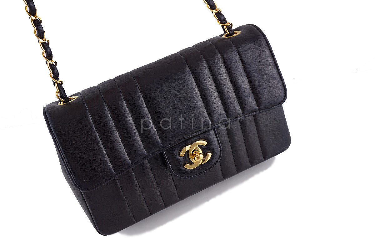 Chanel Vintage Black Mademoiselle Classic Medium Flap Bag
