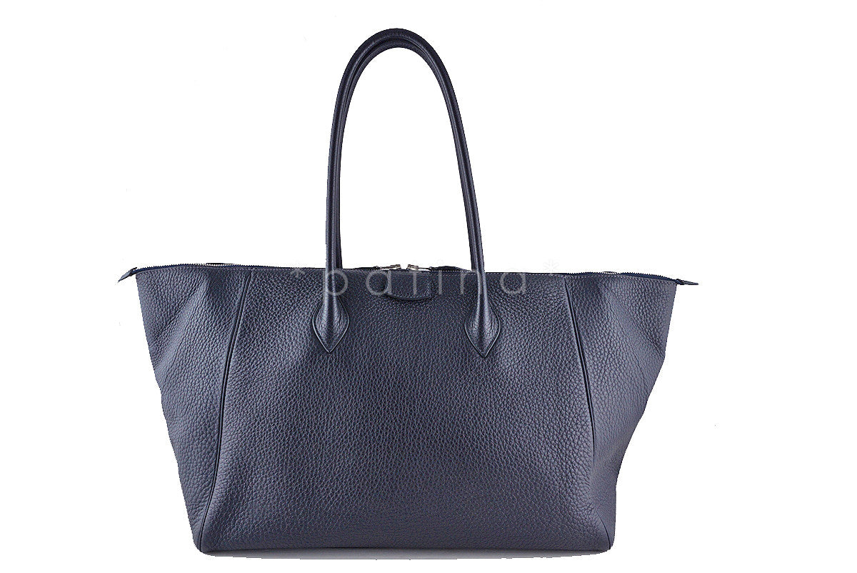 Hermes Indigo 37cm Paris Bombay Shoulder Tote Bag