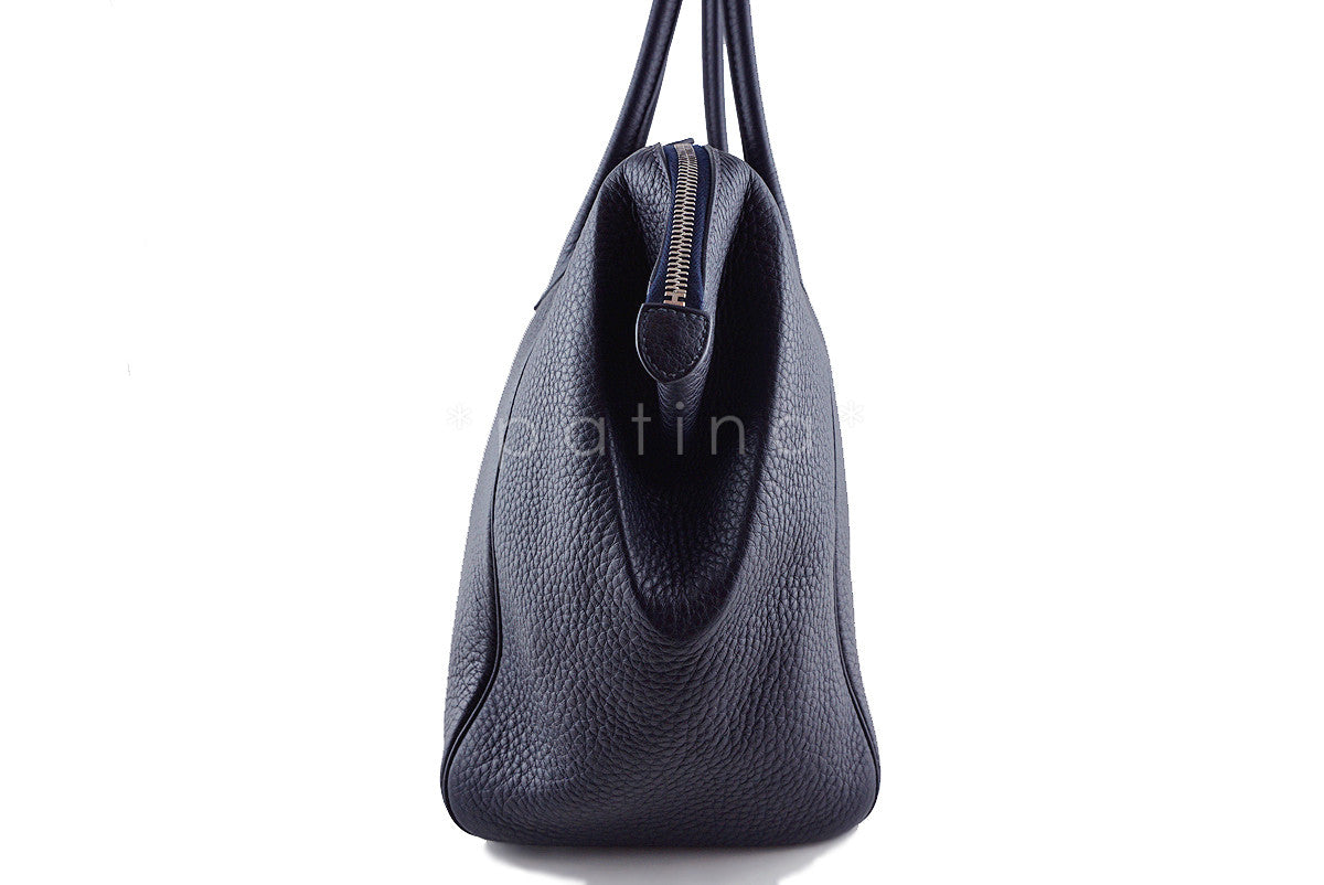 Hermes Indigo 37cm Paris Bombay Shoulder Tote Bag