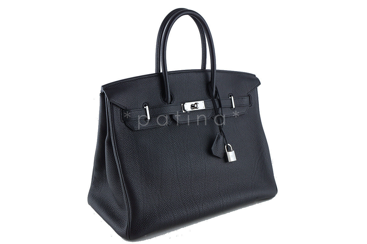 Hermes Black 35cm Birkin Bag, Togo PHW Pristine