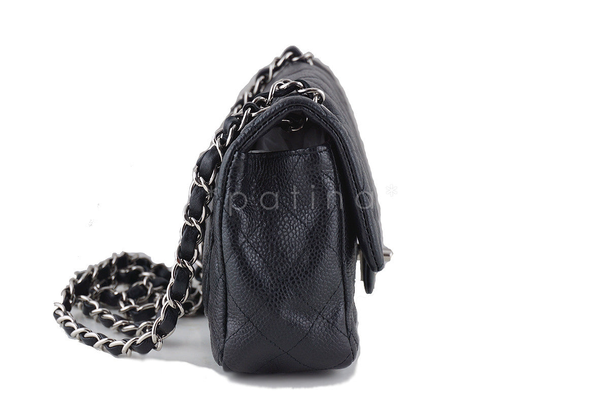 Chanel Black Caviar Mini Flap, Classic 2.55 Rectangular Bag