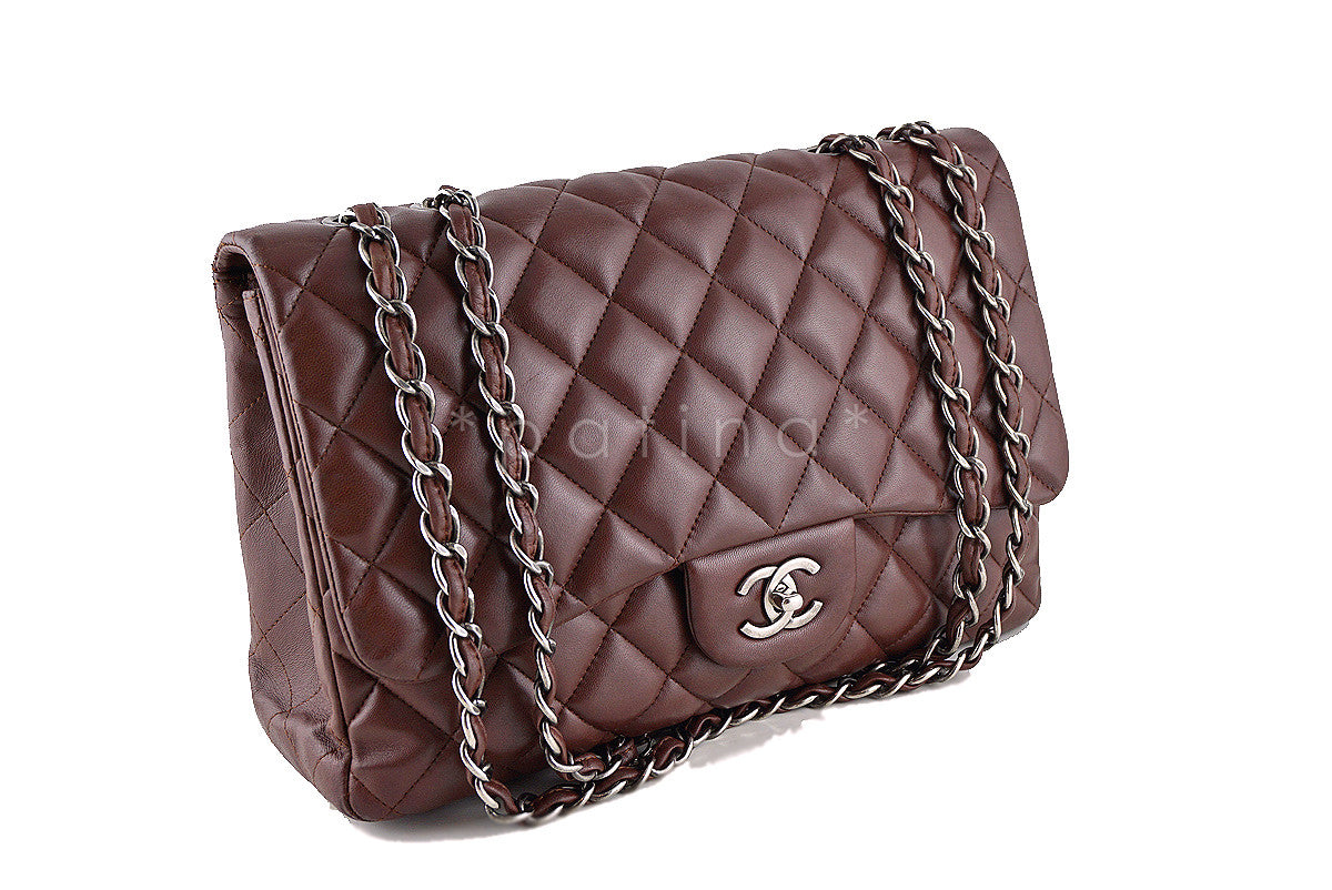 Chanel Jumbo Flap Bag, Chestnut Brown Lambskin 2.55 Classic