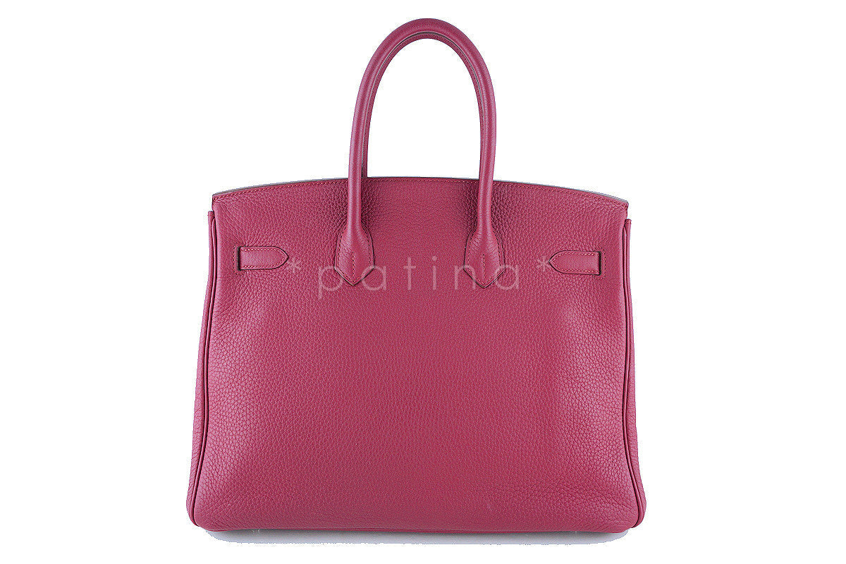 Hermes 35cm Birkin Bag in Rubis Ruby Red Clemence, PHW "N" Stamp