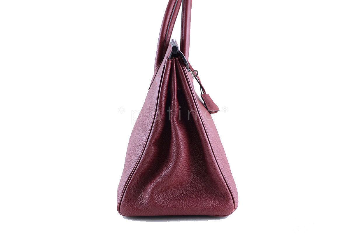 Hermes Red Rouge H 35cm Birkin Bag, Clemence PHW