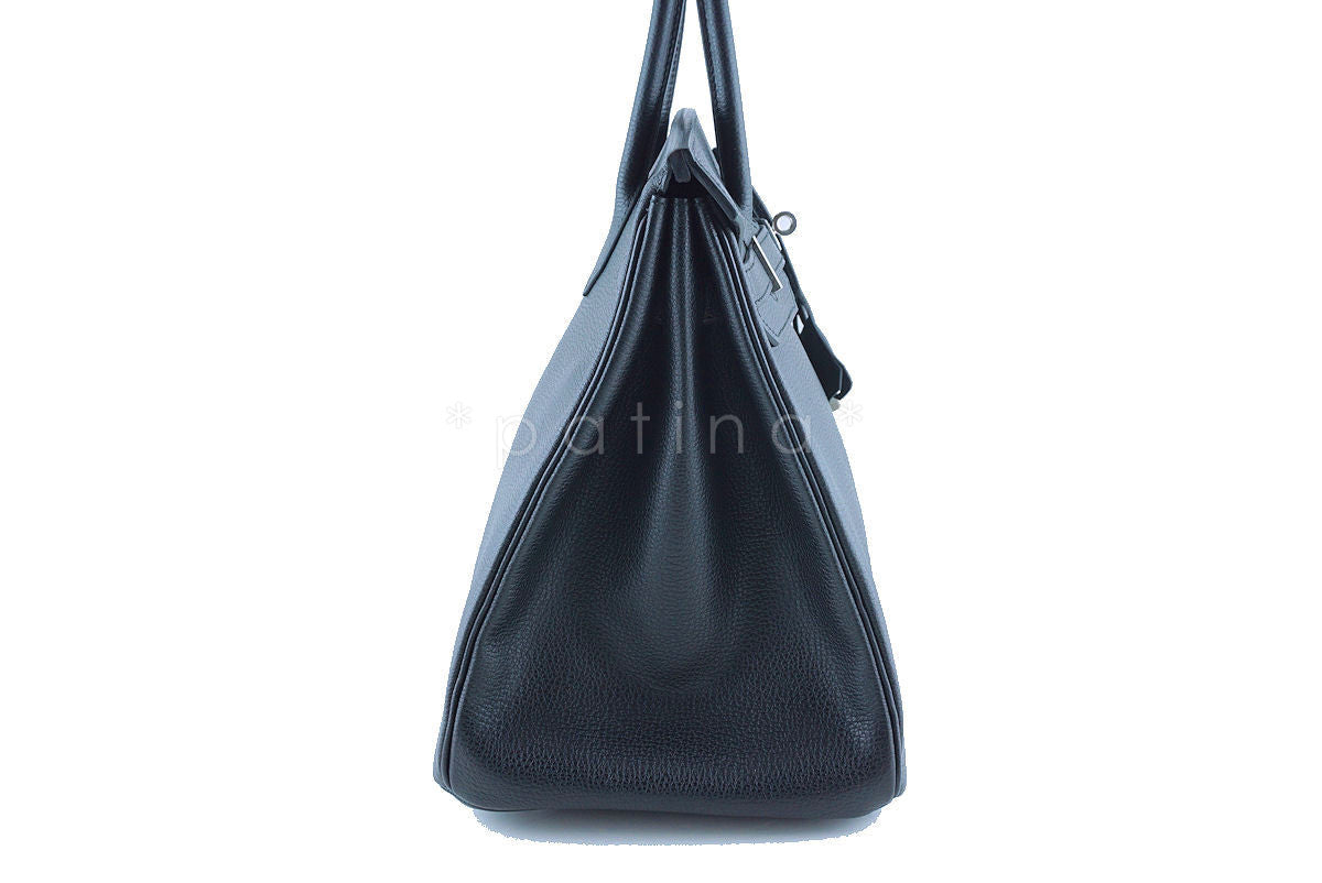 Hermes Black 35cm Birkin Bag, Vache Liegee PHW, RARE