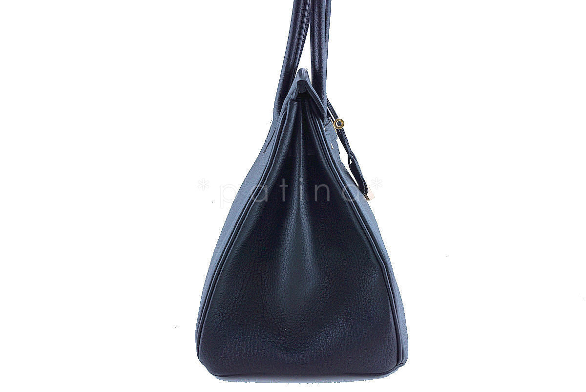 Hermes Birkin Bag, Black 35cm Fjord GHW