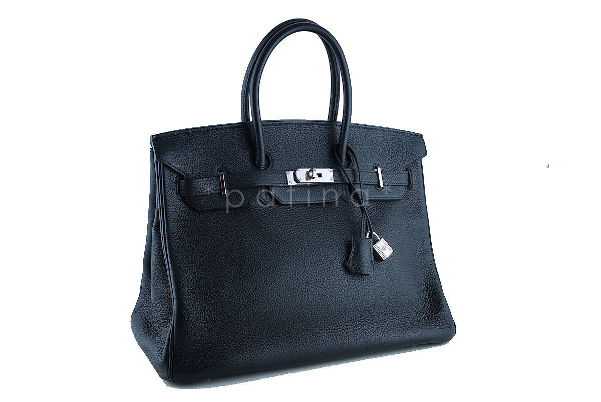 Hermes Black Birkin, 35cm Togo Tote Bag PHW