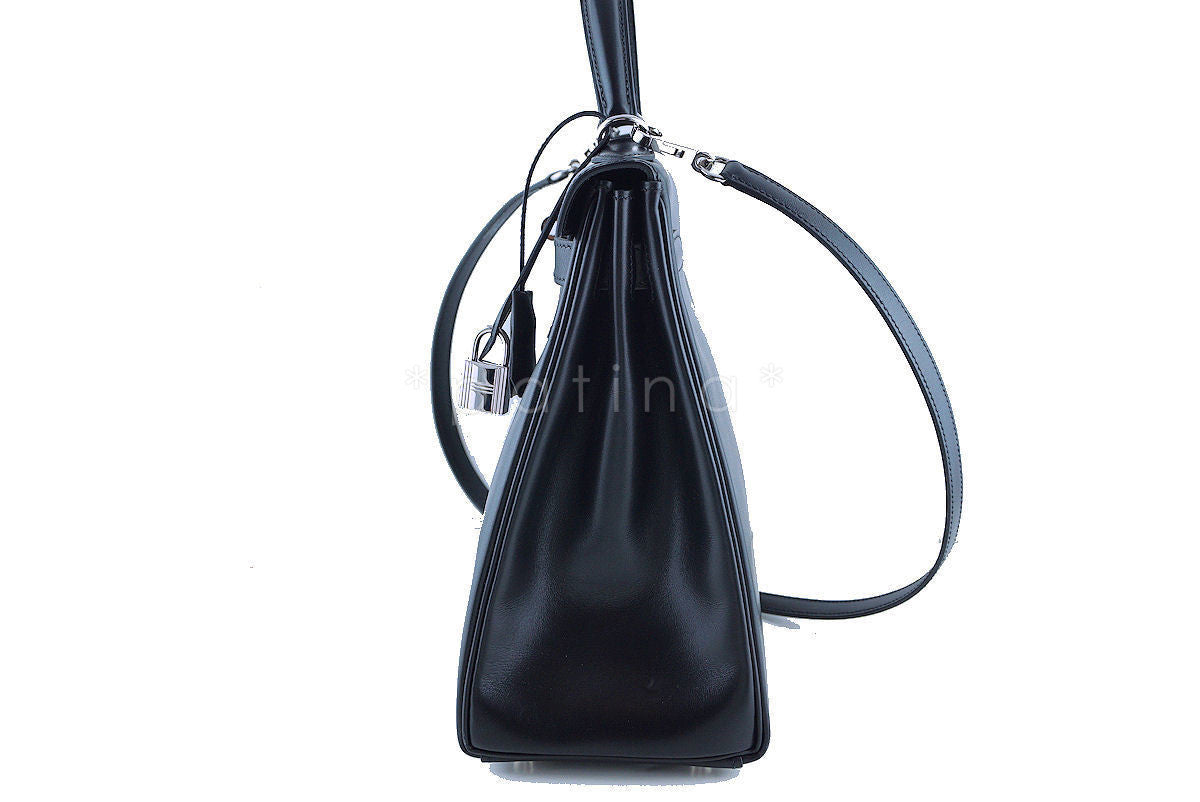 Hermes Kelly Bag, 32cm Black Box calf Retourne PHW