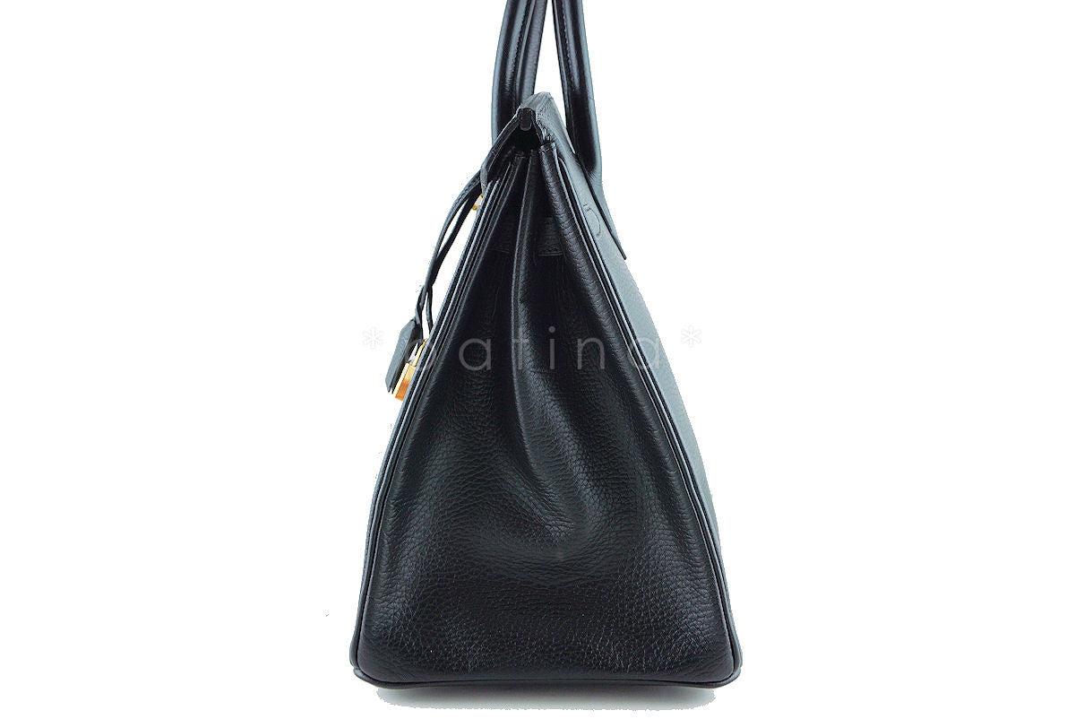 Hermes Black 35cm Birkin Bag, Vache Ardennes GHW