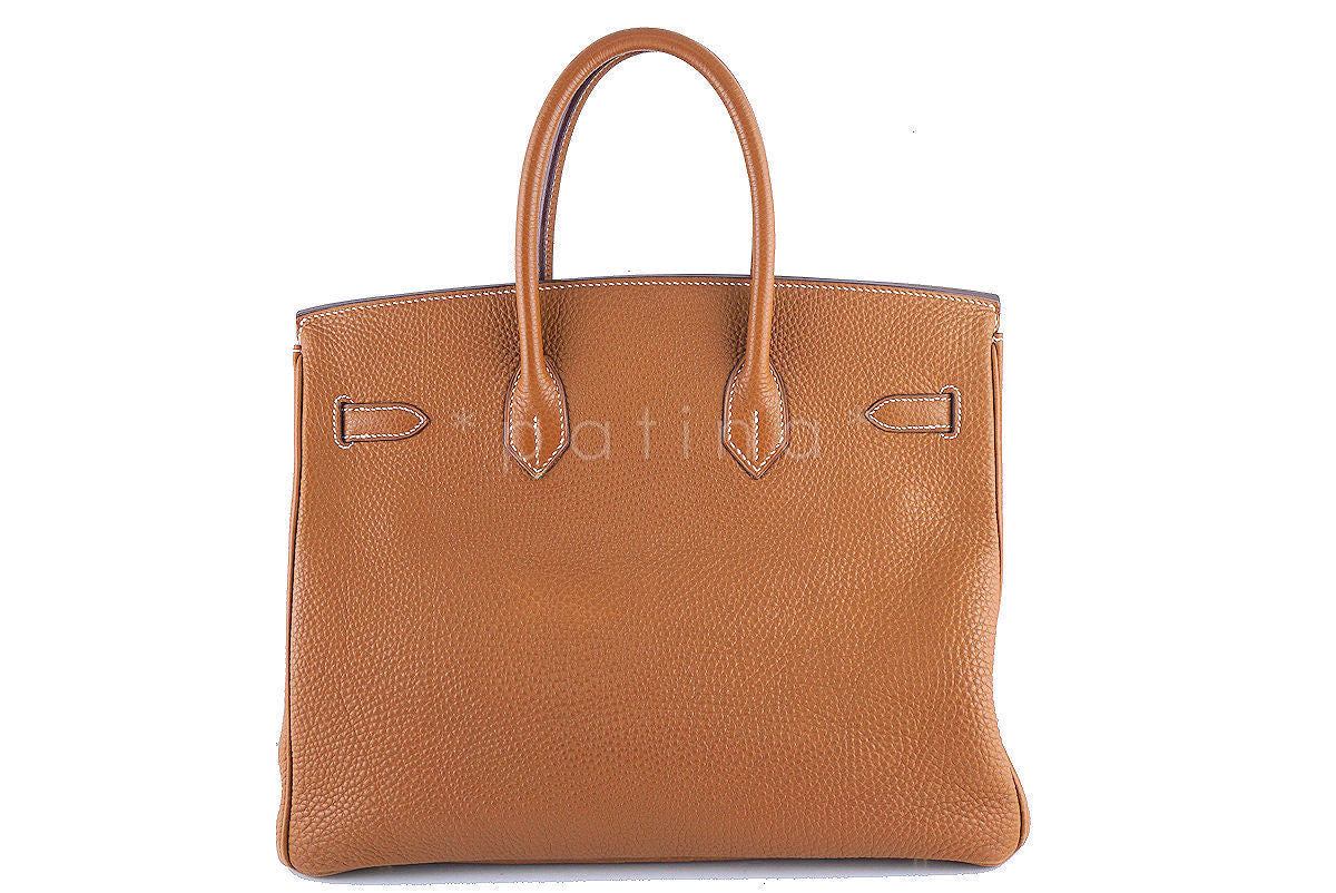 Hermes 35cm Birkin, Camel Gold Togo Tote Bag GHW