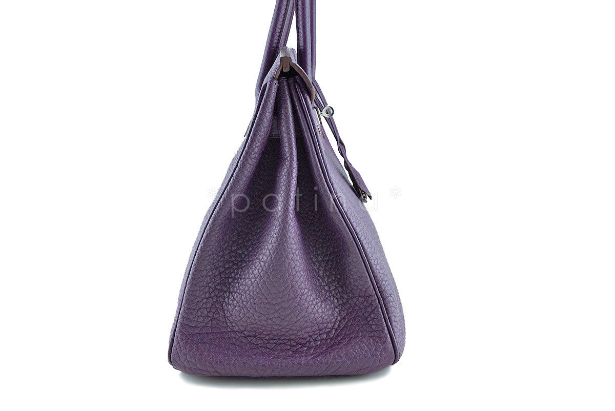 Hermes Purple 35cm Birkin Bag, Fjord Ultraviolet PHW "P" stamp