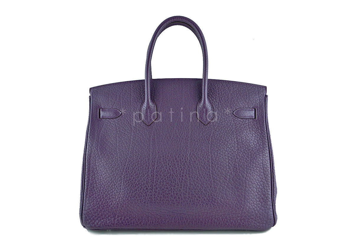 Hermes Purple 35cm Birkin Bag, Fjord Ultraviolet PHW "P" stamp