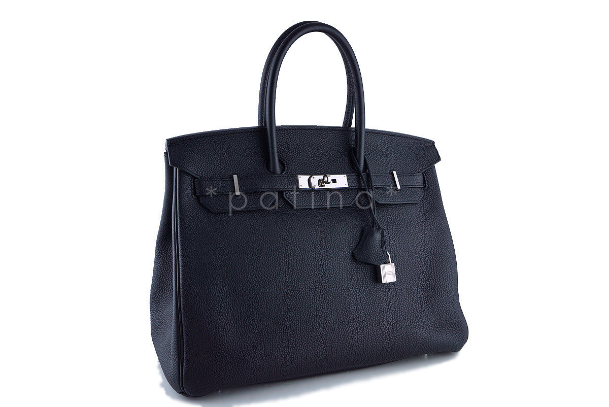 Hermes Black Togo 35cm Birkin Bag "R" Stamp PHW