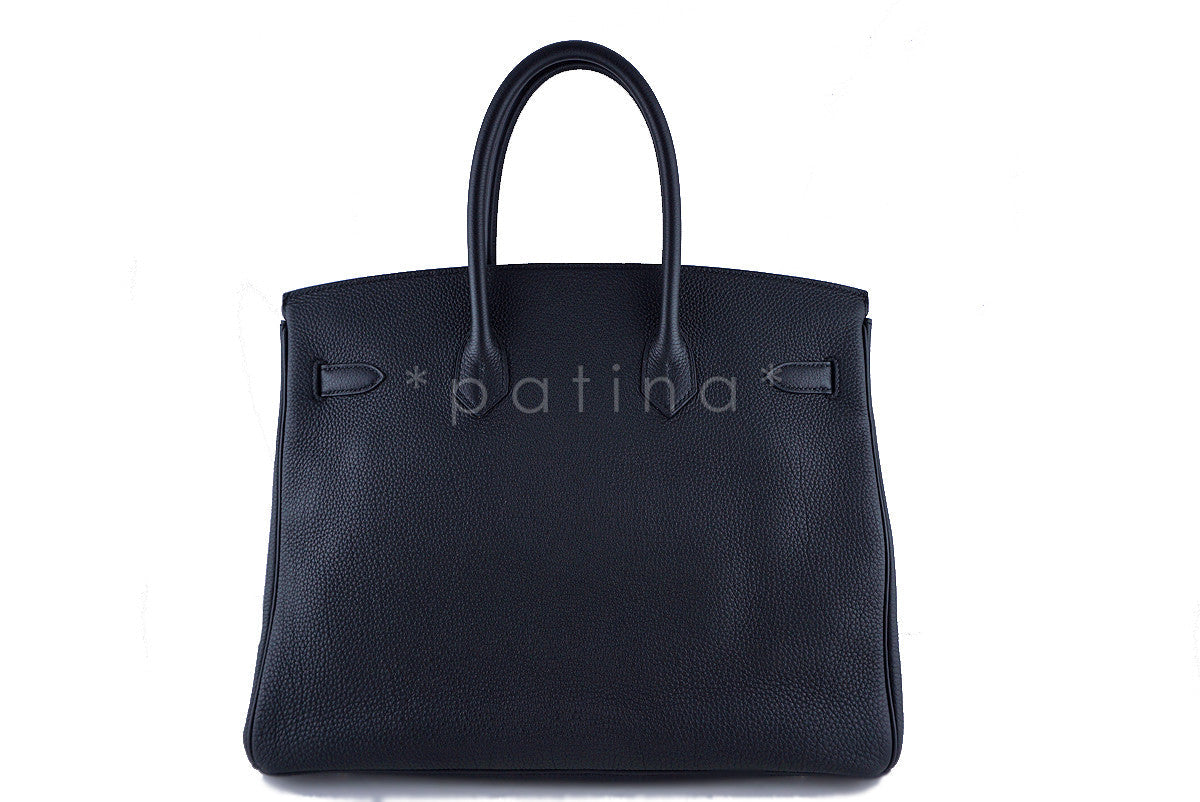 Hermes Black Togo 35cm Birkin Bag "R" Stamp PHW