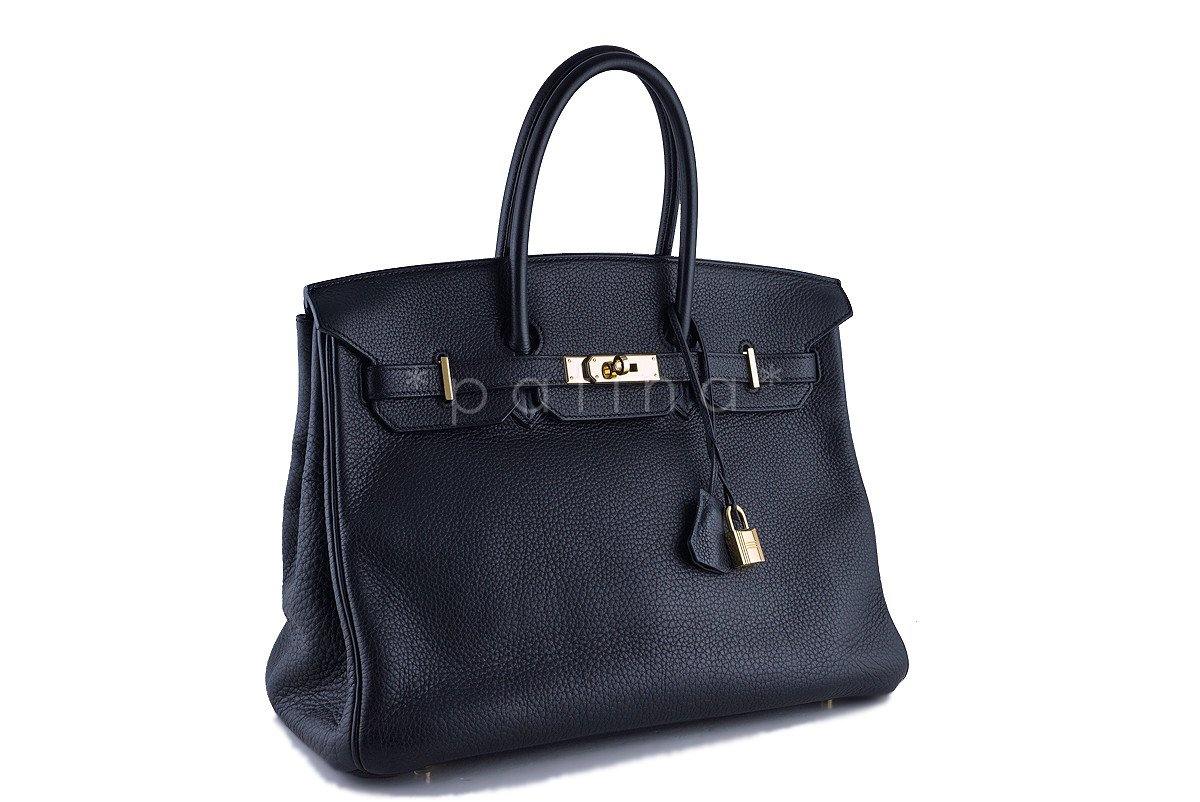 Hermes Black Togo 35cm Birkin Bag GHW