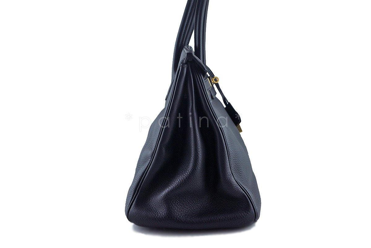 Hermes Black Clemence 35cm Birkin Bag GHW