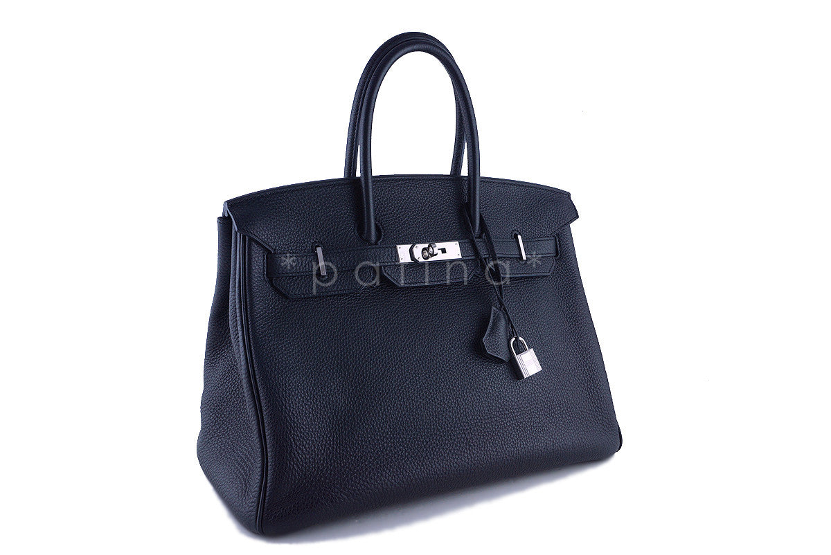 Hermes Black Togo 35cm Birkin Bag PHW "O" Stamp