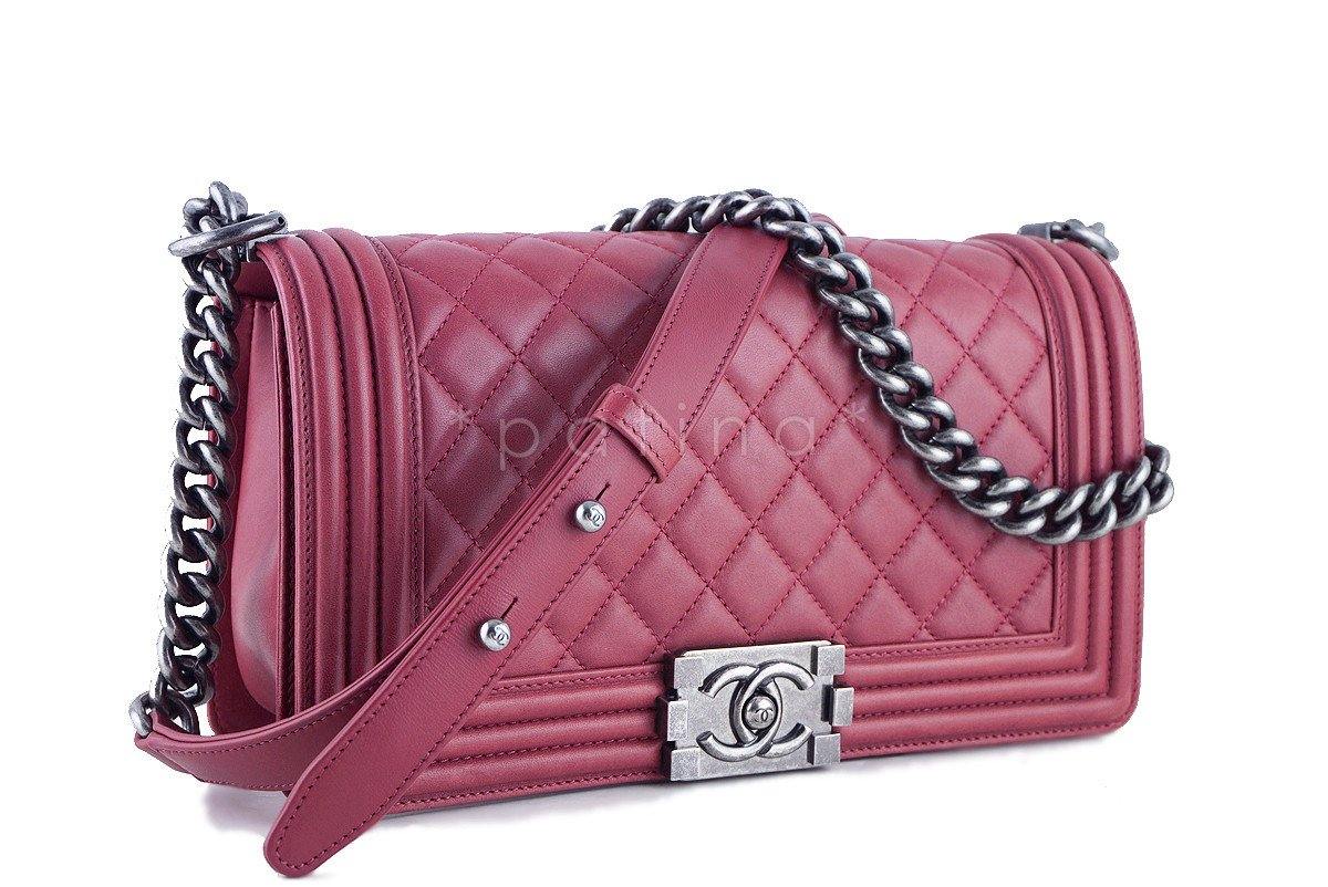 Chanel Dusty Rose Le Boy Classic Flap, Pink Medium Lambskin Bag