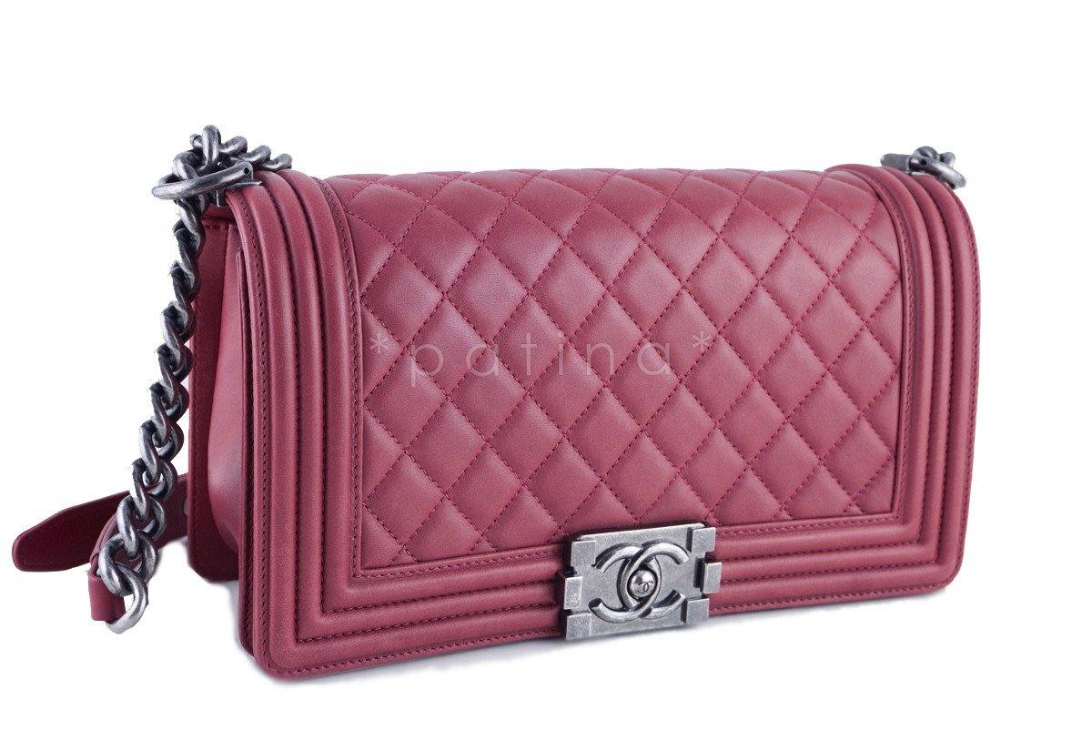 Chanel Dusty Rose Le Boy Classic Flap, Pink Medium Lambskin Bag