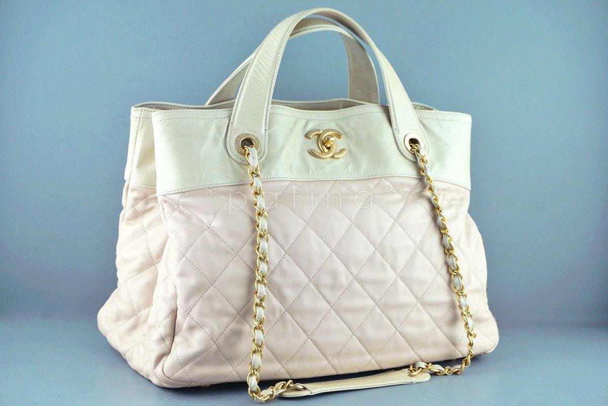 Chanel Light Beige In the Mix Soft CC Quilted Classic Tote Bag