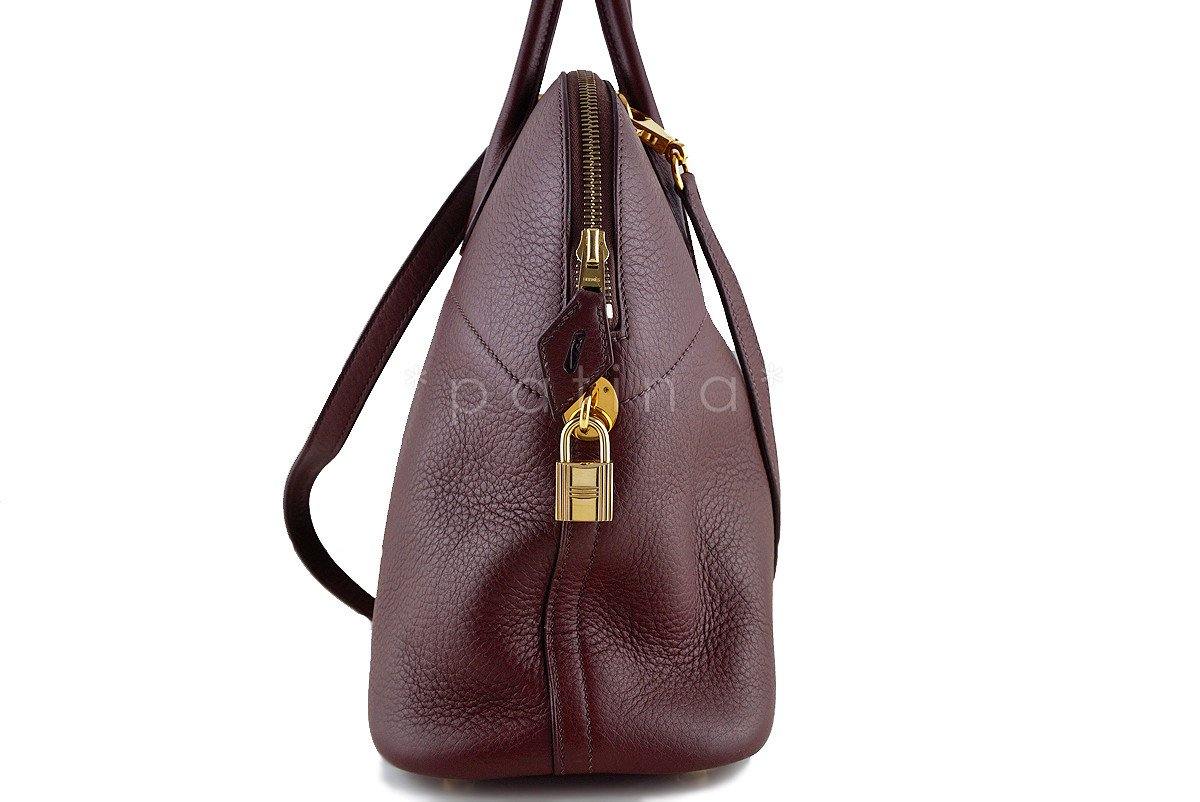 Hermes Havanne Brown Clemence 35/37cm Mou Bolide Shoulder Tote Bag
