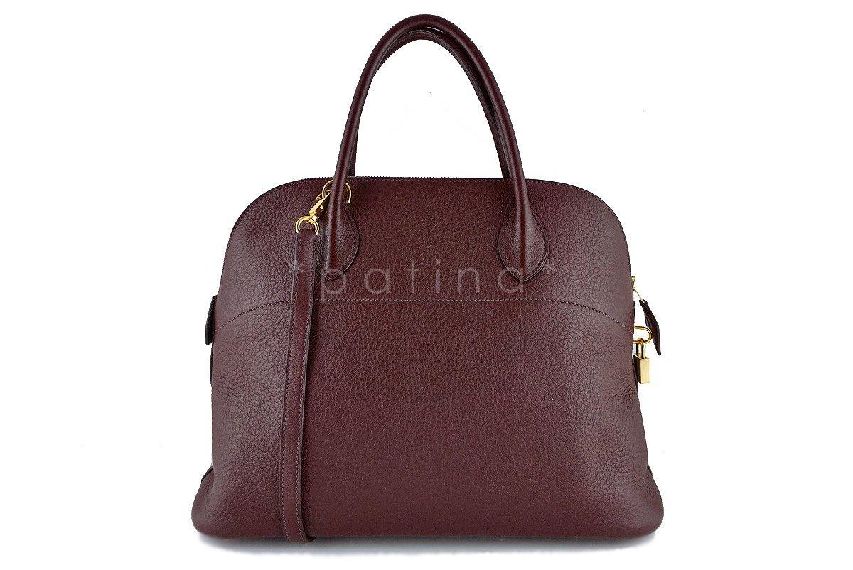 Hermes Havanne Brown Clemence 35/37cm Mou Bolide Shoulder Tote Bag