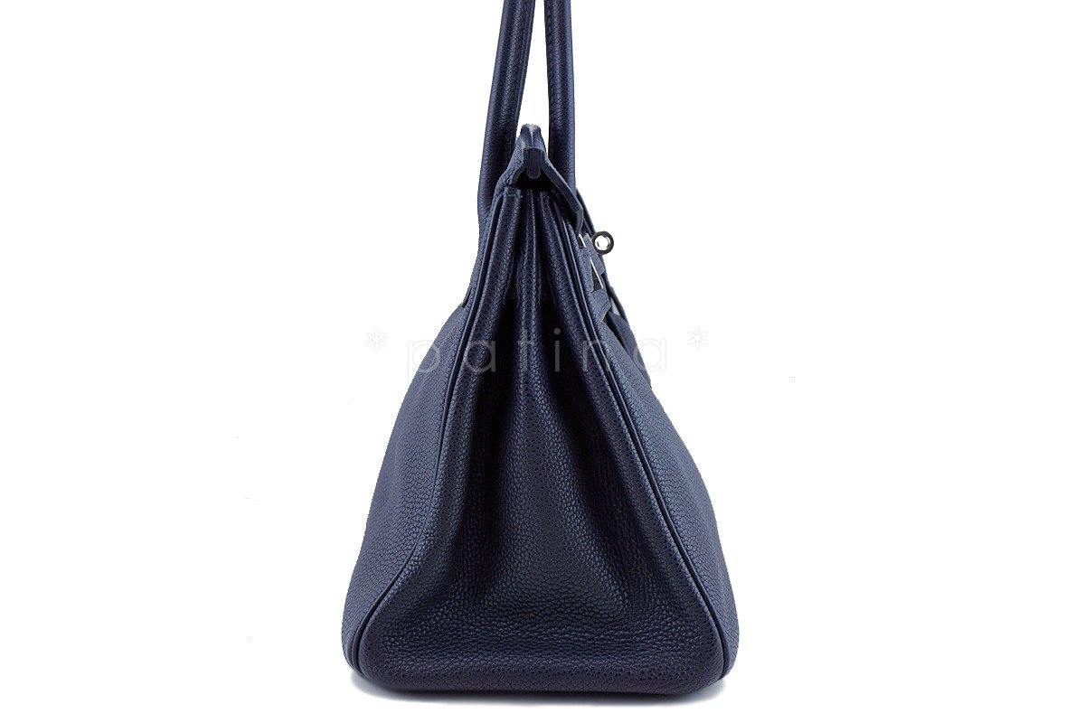 Hermes Indigo Blue 30cm Togo Birkin Bag PHW