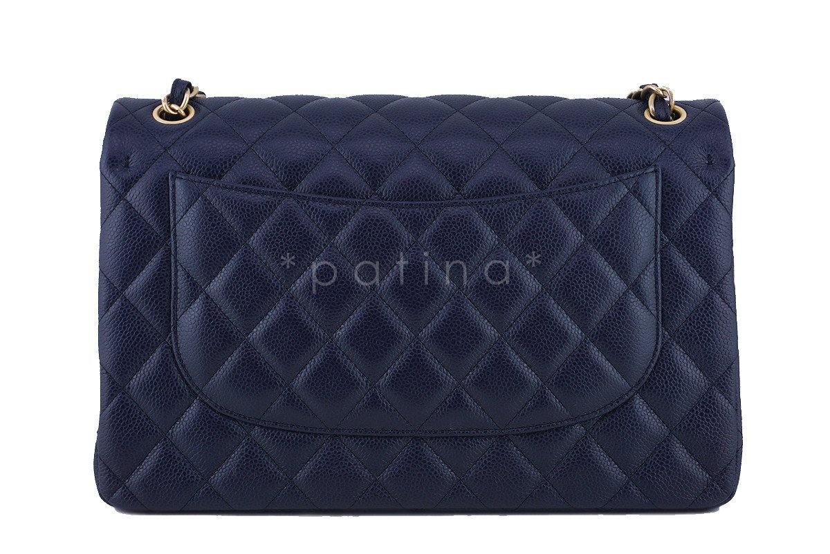 Chanel Navy Blue Caviar Jumbo 2.55 Classic Double Flap Bag