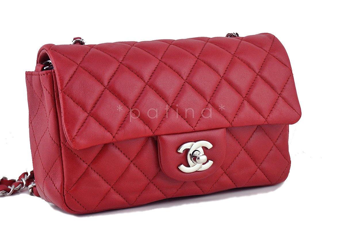 Chanel Red Classic Quilted Rectangular Mini 2.55 Flap Bag