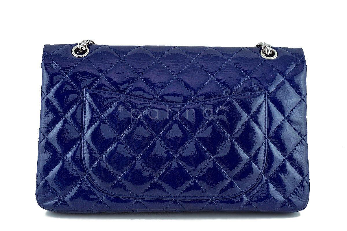 Chanel Blue Large Patent 227 Reissue Classic 2.55 Jumbo Flap Bag
