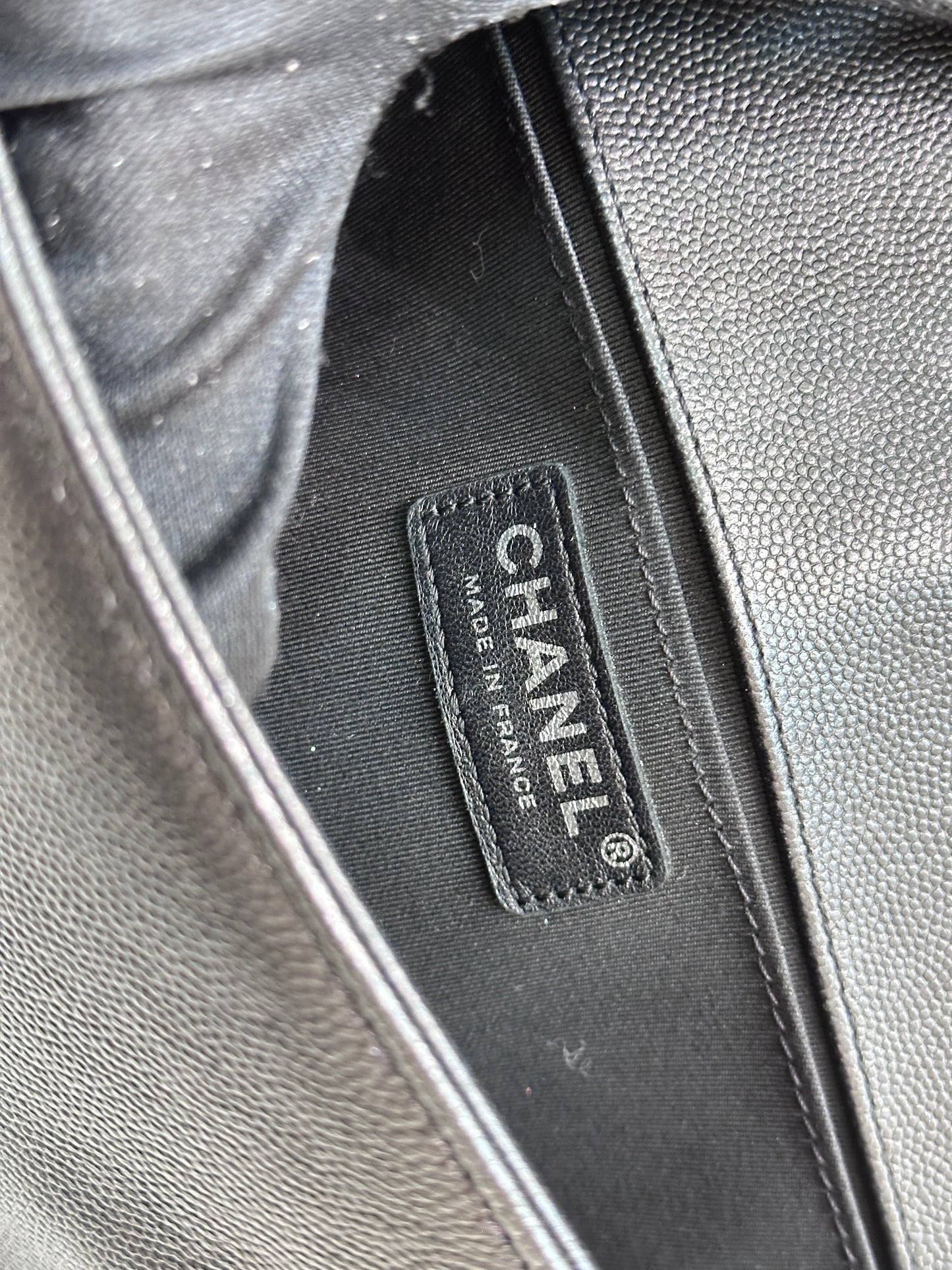 CHANEL Medium LeBoy So Black Caviar Leather Bag