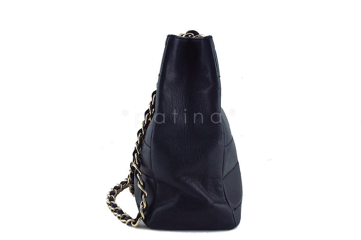 Chanel Black Quilted Classic Shoulder Shopper Tote Bag