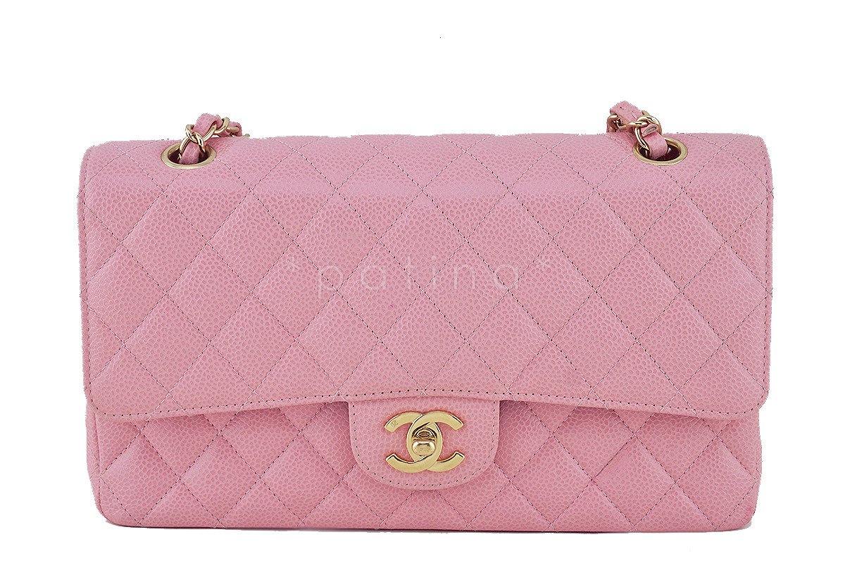 Chanel Pink Caviar Medium Classic 2.55 Double Flap Bag BPI