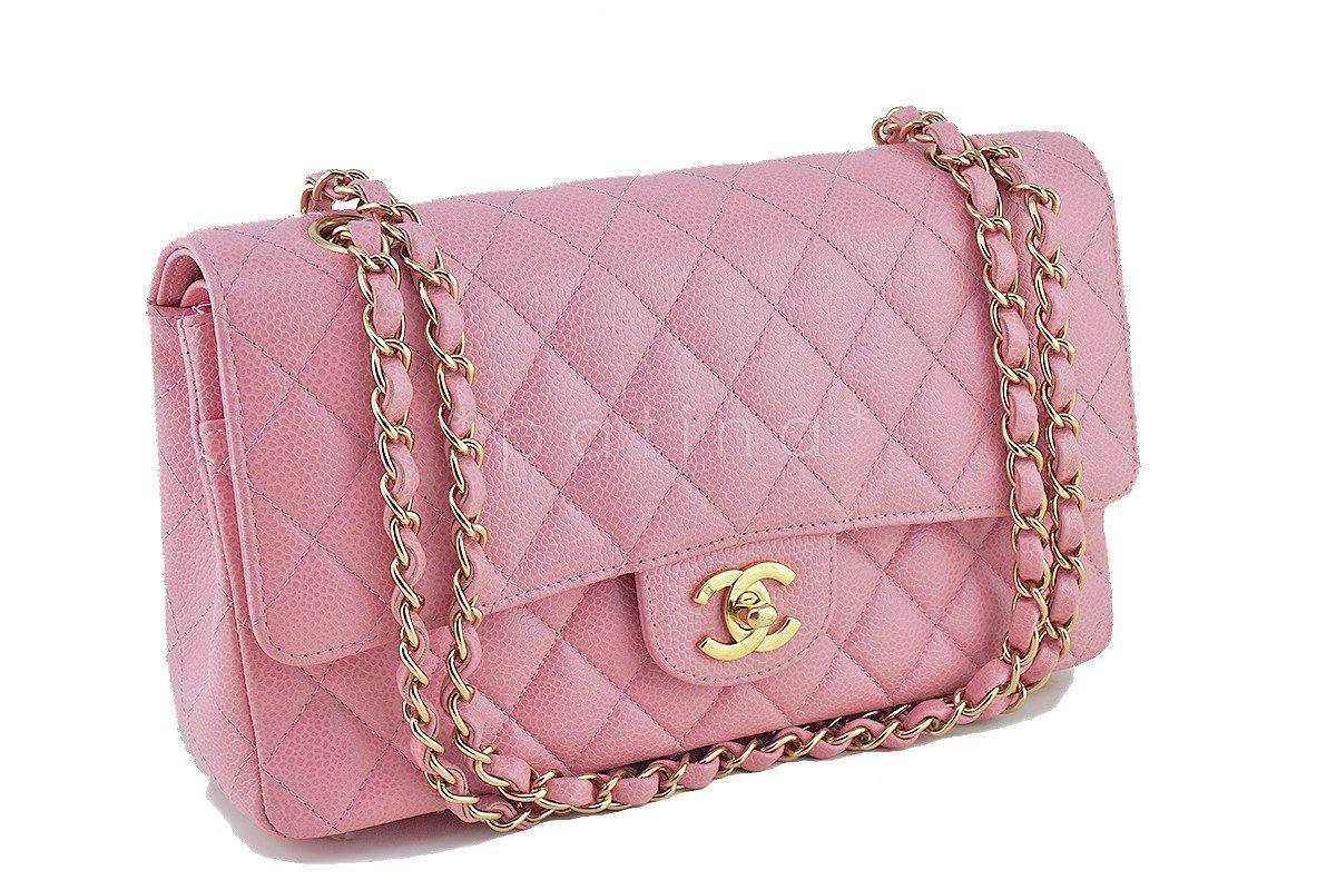 Chanel Pink Caviar Medium Classic 2.55 Double Flap Bag BPI