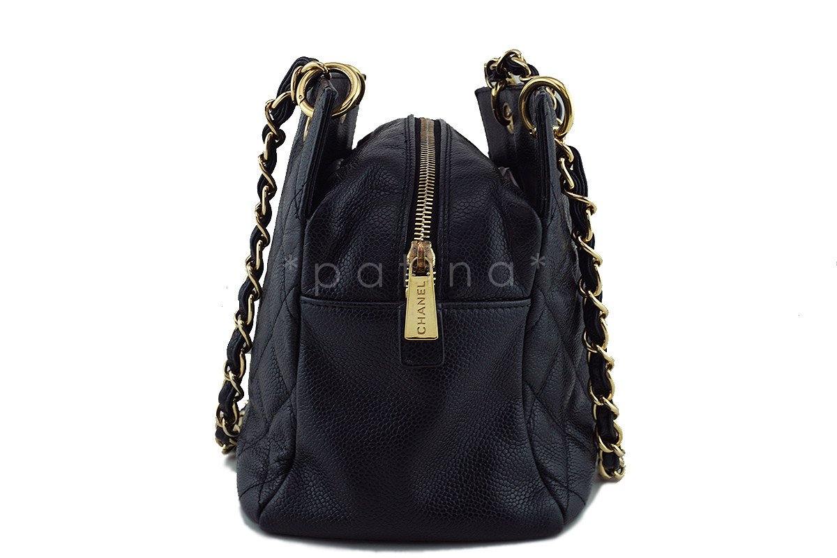 Chanel Black Caviar Quilted Timeless Shopper Tote Bag